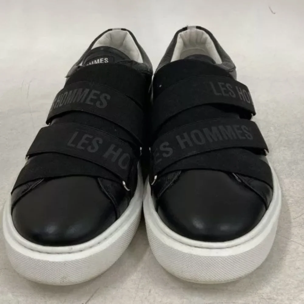 LES HOMMES Low-Top Logo-Strap Men's Sneakers Size 8 Like New MSRP $435